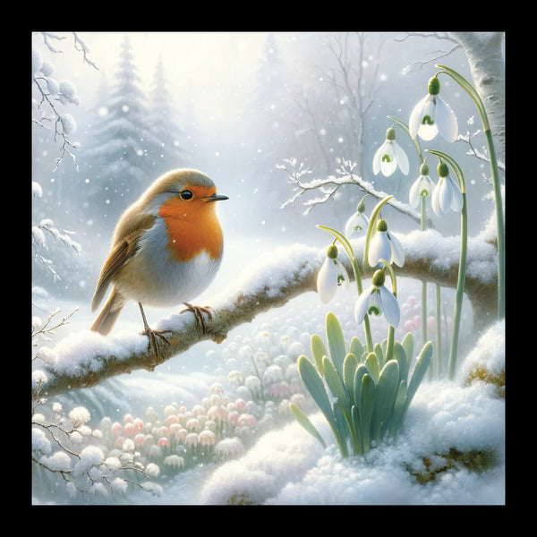 Robin and Snowdrops<p style="color_gold">LUXURY RANGE